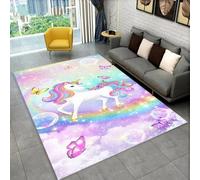 Intérieur Tapis De Salon, 3D Imprimé Cheval Animal Licorne Dessin Animé Soft Antidérapant Tapis De Sol Pour Canapé Couloir Chambre, Décoration De Maison Moderne 160 X 200 Cm / 62.99 "X 78.74" - N -1I6