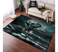 Intérieur Tapis De Salon, 3D Imprimé Éléphant De La Faune Africaine Soft Antidérapant Tapis De Sol pour Canapé Couloir Chambre, Décoration De Maison Moderne 80 X 120 Cm /2829691795389