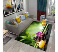 Intérieur Tapis De Salon, 3D Imprimé Zen Plantes Fleurs Bambou Pierres Soft Antidérapant Tapis De Sol pour Canapé Couloir Chambre, Décoration De Maison Moderne 80 X 120 Cm -3Y5I8Y7Q5X7X5L2E7Y0
