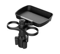 Intérieur véhicule Double Porte-gobelet De Voiture Extenseur Réglable Multifonctionnel Pour Siège De Voiture Plateau De Collation Rotatif À 360 ° Porte-boissons Intérieur