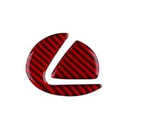 Intérieur Voiture Autocollant Volant En Fiber Carbone Véritable Souple Pour Lexus RC300 RC350 RC200T 2015 2016 2017 2018 2019 2021-2025 Intérieur Accessoires(Red f)