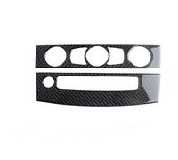 Intérieur Voiture Pour BMW E60 2004-2010 Fibre Carbone Intérieur Voiture Console Centrale Climatisation Panneau CD Revêtement D'habillage Intérieur Accessoires(A)