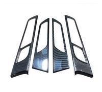 Intérieure ABS Fibre Carbone Voiture Porte Intérieure Bol Protecteur Cadre Couverture Garniture Voiture Style Pour Hyundai Pour Tucson 2015-2019 Intérieures(Carbon fiber 2)