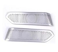 Intérieure Accessoires D'autocollant Décoration Couverture Haut-parleur Tweeter Pilier A Porte Voiture En Acier Inoxydable Pour Range Pour Rover Pour Vogue L460 2023 Intérieures(Argent)
