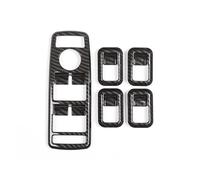 intérieure de voiture Pour Benz A B C E G Pour GLE Pour GLA Pour CLA Pour GLK Classe W176 ABS Voiture Lève-vitre Bouton Cadre Garniture Autocollant Accessoires d'intérieur(Carbon fiber Black)