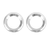 Intérieure Voiture 2 Pièces Voiture Haut-parleur Cercle Garniture Haut-parleur Couverture Garniture Anneau Décoratif Pour Civic 10th 2016-2019 Alliage D'aluminium(Argent)