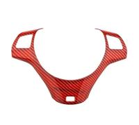 Intérieure Voiture Autocollant De Panneau Volant Couverture Décoration Accessoires Moulage Pour BMW Série 1 3 E32 E87 E90 E92 E93 2005-2012(Carbon fiber red)