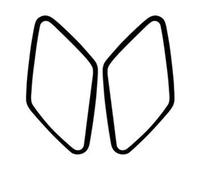 Intérieure Voiture Autocollants D'anneau Audio De Haut-parleur Porte Voiture En Fiber Carbone Véritable 2 Pièces D'intérieur Pour Golf 7 2014 - 2019(Noir brillant)