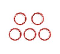 Intérieure Voiture Compatible Avec Benz Pour Classe B W246 2012-2018 Console Centrale Intérieure Voiture Anneaux Sortie Climatisation Couverture De Décoration(Fiber Red)