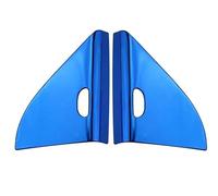 Intérieure Voiture Couvercle Pilier Avant Acier Inoxydable Pour Nissan Pour Kicks 2017 - 2023 Garniture D'anneau Klaxon Haut-parleur Accessoires Décoration LHD(Bleu)