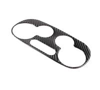 Intérieure Voiture Panneau Climatisation Commande Centrale Voiture Fiber Carbone Souple Autocollant Garniture Cadre Décoratif Pour Fiat 500 2008 - 2023(Black Carbon Fiber)