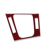 Intérieure Voiture Pour BMW Pour M3 E46 1998-2005 Style Fiber Carbone Voiture Console Centrale Changement Vitesse Panneau Couverture Cadre Autocollant Garniture(Black with Red)
