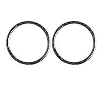Intérieure Voiture Pour BMW Série 3 E90 E92 E93 2005-2012 Klaxon Porte Voiture Décoration Anneau Haut-parleur Cadre Revêtement D'habillage Autocollants Intérieur(Noir carbone)