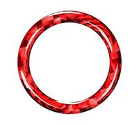 Intérieure Voiture Pour BMW Série 3 E90 E92 E93 2009-2012 Voiture En Fiber De Carbone Bouton Démarrage Un Décoration Anneau Revêtement D'habillage Autocollants(Rouge)