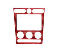 Intérieure Voiture Pour Pour Mustang 2005-2009 S197 Intérieur Fibre Carbone Console Centrale Voiture Panneau CD Autocollant Garniture Cadre Couverture Décalcomanie Garniture Panneau(Style B(red))