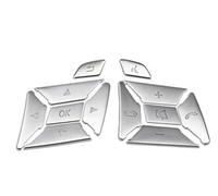 Intérieure Voiture Siège Porte Voiture Mémoire Ajuster Lève-vitre Volant Bouton Interrupteur Revêtement Pour Benz A B C E Pour CLA GLA ML GL GLK GLE GLS Classe(12pcs Silvery-B)