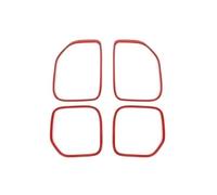 Intérieurs Voiture Accessoires Intérieurs Pour Chevrolet Pour Silverado 2014-2018 : Autocollants Décoratifs Pour Haut-parleurs De Portières Intérieur Accessoires Auto(Red)