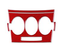 Intérieurs Voiture Autocollant Pour Commande Radio Et Garniture Intérieure Pour Mazda 3 2010-2013, En Véritable Fibre De Carbone. Garniture(Carbon Fiber Red A)