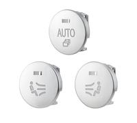 Intérieurs Voiture Autocollants Pour Bouton De Climatisation Et Bouton De Volume De Climatisation Pour BMW Série 5 E60 2008-2010 Accessoires Auto(Silver-Cover)