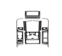Intérieurs Voiture Pour Dodge Pour RAM 16-18 Accessoires Garniture Intérieure Voiture Contrôle Central CD Panneau Climatisation Autocollant Couverture Intérieur Automobile(A Black)