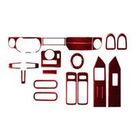 Intérieurs Voiture Pour Ford Pour Mustang 2009-2012-2013 : Porte-clés, Garnitures Panneaux Porte, Diverses Pièces Kit D'autocollants Voiture Accessoires(Red carbon fiber)