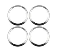 Intérieurs Voiture Pour Nissan Pour Kicks 2017-2021 : 4 pièces - Cache-haut-parleur audio de portière - Autocollant circulaire Accessoires Auto(Argent)