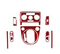 Intérieurs Voiture Pour VW Pour Beetle 5C 2012-2014 2015-2019 Garniture Panneau CD Moulures Intérieures Kit D'autocollants Fibre Carbone Garniture(Red carbon fiber A)