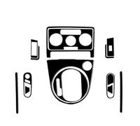 Intérieurs Voiture Pour VW Pour Beetle 5C 2012-2014 2015-2019 Garniture Panneau CD Moulures Intérieures Kit D'autocollants Fibre Carbone Garniture(Piano black B)