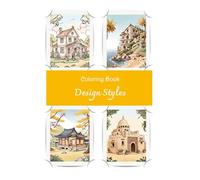 Interior Design Coloring Book: Explore Coastal,Arabian,Japanese and American Home Styles