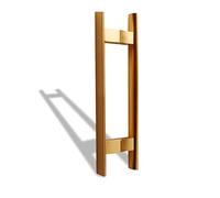 Interior Exterior Entry Door Pull Handle Push Pull Door Grab Bar/Modern Semicircle Pipe,40/50/ 60 cm Rustic Barn Door Handles, Double Sided(Gold,Length 60cm(23.6inch))