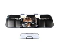 Interior Rear View Mirror, Panoramic Rotatable Mirror, Clear Curved Glass 12.01x3.35x1.38 Inches, Wide Angle Visibility, Easy Installation, Safe Driving Accessory, Traffic Monitoring