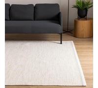 Interiyou Tapis Coton Riga - 60x120 Crème - Décoration pour Salon, Chambre, Couloir, Bureau - 100% Artisanat Fibre Naturelle Tissage Plat