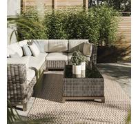 Interiyou Tapis d'extérieur résistant aux intempéries 200 x 300 cm Crème/beige Imperméable Balcon, terrasse, jardin Salon, chambre