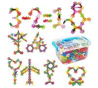 Interlocking Building Blocks - 2.6cm STEM Learning Toy | PP Educational Sensory Connecting Blocks 600Pcs Bulk Set, Creative Fine Motor Skill Construction Toy for Preschool Kindergarten