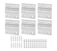 Interlocking Z Clamps Photo Frame Hooks 5cm Aluminum(6pcs) | Interlocking design, aluminum alloy, secure hold, 5x5cm size, prevents falling