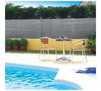 INTERMAS - Brise vue tissé 95% occultant - gris- 1,5 x 5 m TOTALTEX