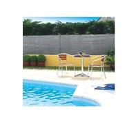 INTERMAS - Brise vue tissé 95% occultant - gris- 1 x 5 m TOTALTEX