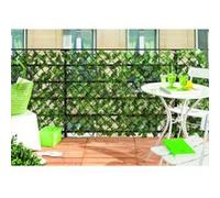 INTERMAS - Treillis de balcon osier + feuilles synthétiques 1 x 2m GREENLY