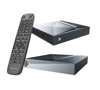 Intermedia Arts V12 Android 11 Box 4K UHD, Quad Core Arm Cortex 2.0 GHz, 2GB RAM, 16GB eMMC, BT 5.1, Gigabit LAN, 5G WLAN, télécommande BT, H. 265, Widevine L1, Arm G31 MP2 GPU, HTS e-com câble HDMI