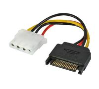 Internal power adapter SATA 15 pin Male to Molex 5.25" Female
