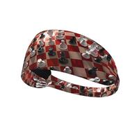 International Chess Print Elastic Exercise Headband - Respirant et confortable pour le sport, le yoga, le cyclisme, etc