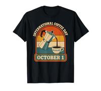 International Coffee Day 1er Octobre Cafetière Moka T-Shirt