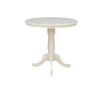 International Concepts Table de comptoir ronde avec rallonge de 91,4 cm et feuille de 30,5 cm
