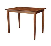 International Concepts Table d'extension papillon à hauteur de comptoir, style shaker, 122 à 152,4 cm, expresso