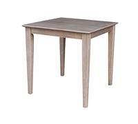 International Concepts Table en bois massif - Hauteur de salle à manger, gris taupe délavé