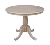 International Concepts Table guéridon rond Gris taupe délavé 91,4 cm Hauteur 73,4 cm