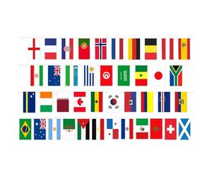 International Country Flags | Global World Flags String Banner | Heavy-Duty Polyester National Banners For Sports And Schools | All Nations Grand Opening Decor | Multi-Country Festival F́lags