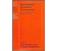 International Economic Transactions: Issues In Measurement And Empirical Research
