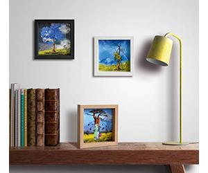 International Graphics - Carte postales encadrées - André, Sanchez - ''Metamorphoses XII''- 16 x 16 cm - Cadre disponible en 4 couleurs - Couleur du cadre: Blanc - Série LUNA