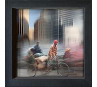 International Graphics - Carte postales encadrées - Maïlo / M-L Vareilles - ''Impressions urbaines I''- 16 x 16 cm - Cadre disponible en 4 couleurs - Couleur du cadre: Noir - Série LUNA